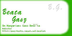 beata gasz business card